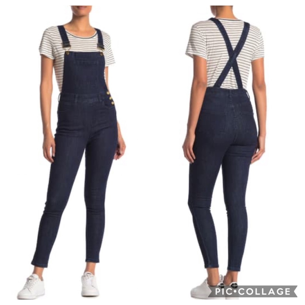 EUC Second Skin WeWoreWhat Hi-Rise Skinny Overall